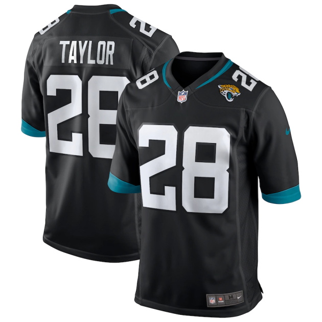 mens nike fred taylor black jacksonville jaguars game retired player jersey